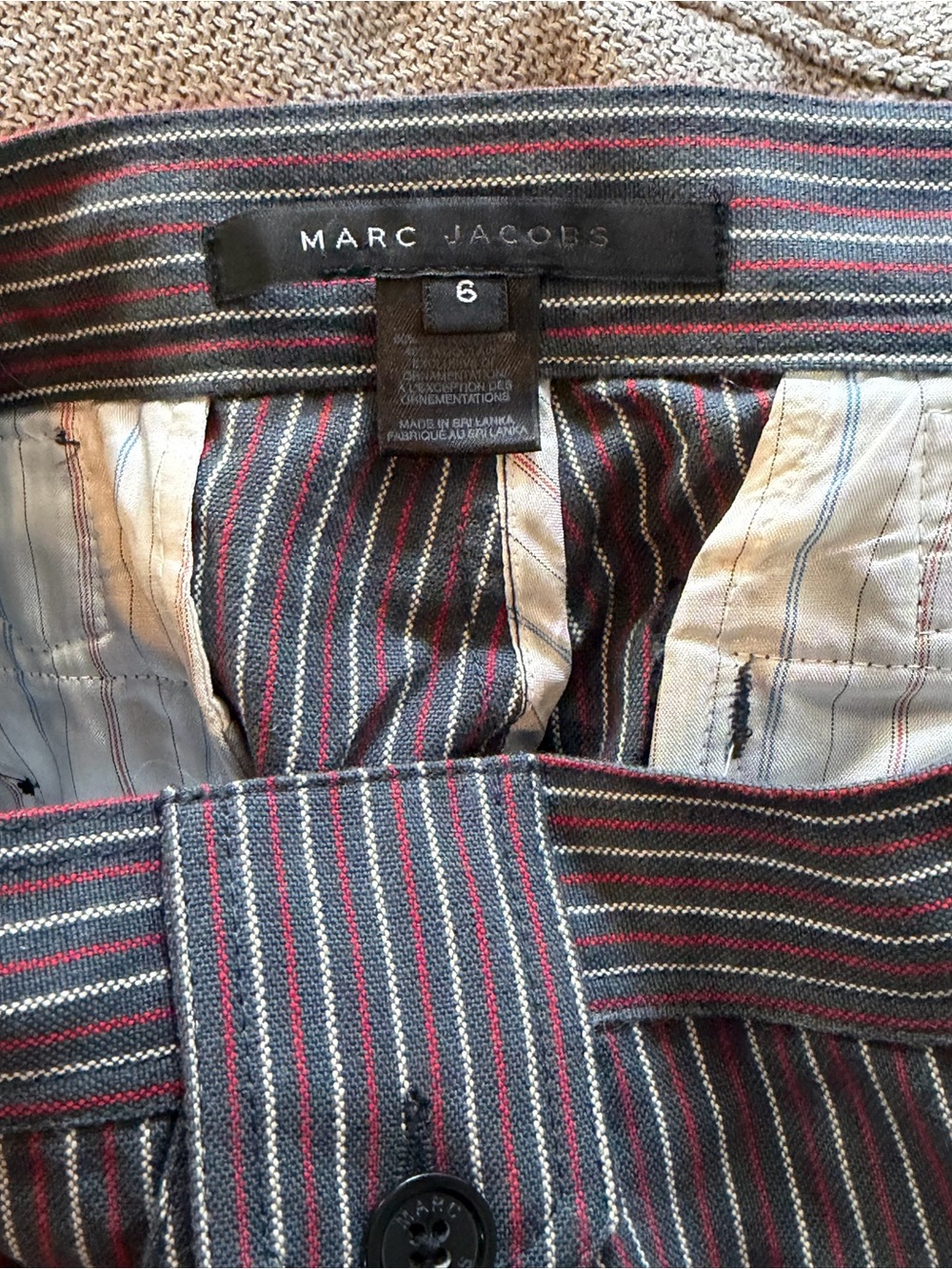 Marc Jacobs Women’s Size 6 Cropped Pinstriped Pants - Picture 7 of 7